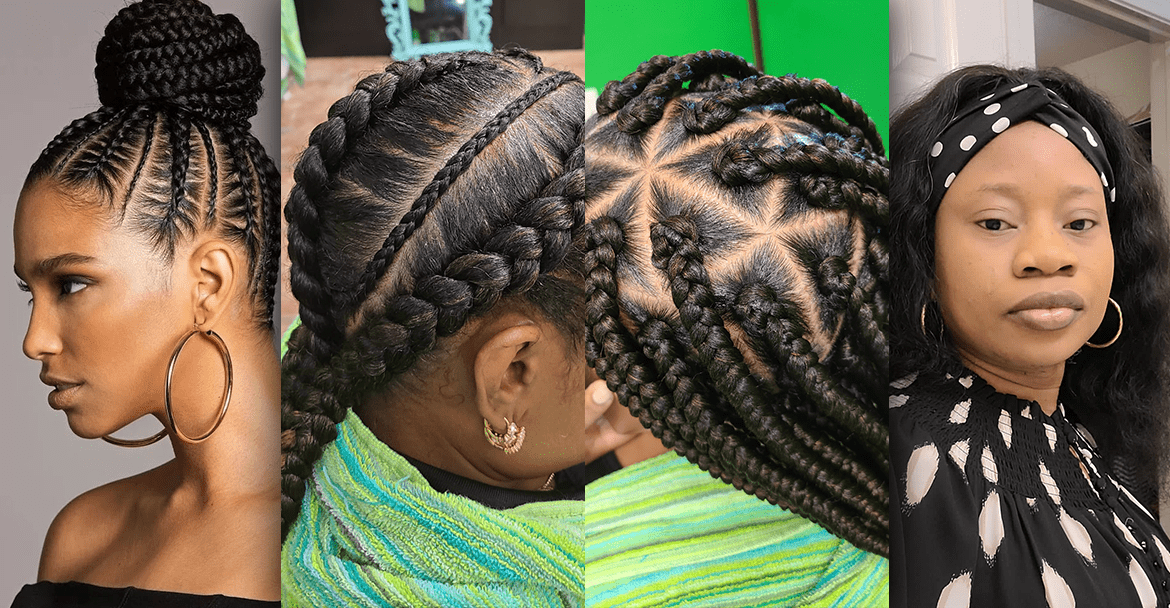 Hair With Different Styles Of Braids